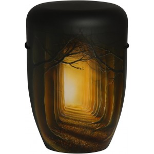  Biodegradable Cremation Ashes Funeral Urn / Casket – “3D” FOREST PATH TO THE MORNING SUN